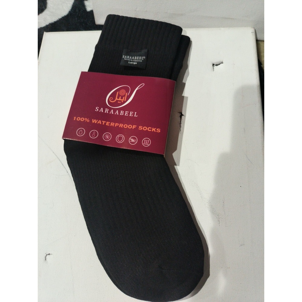 NIP One Pair SARAABEEL Wudu Socks Waterproof Breathable SIZE LARGE